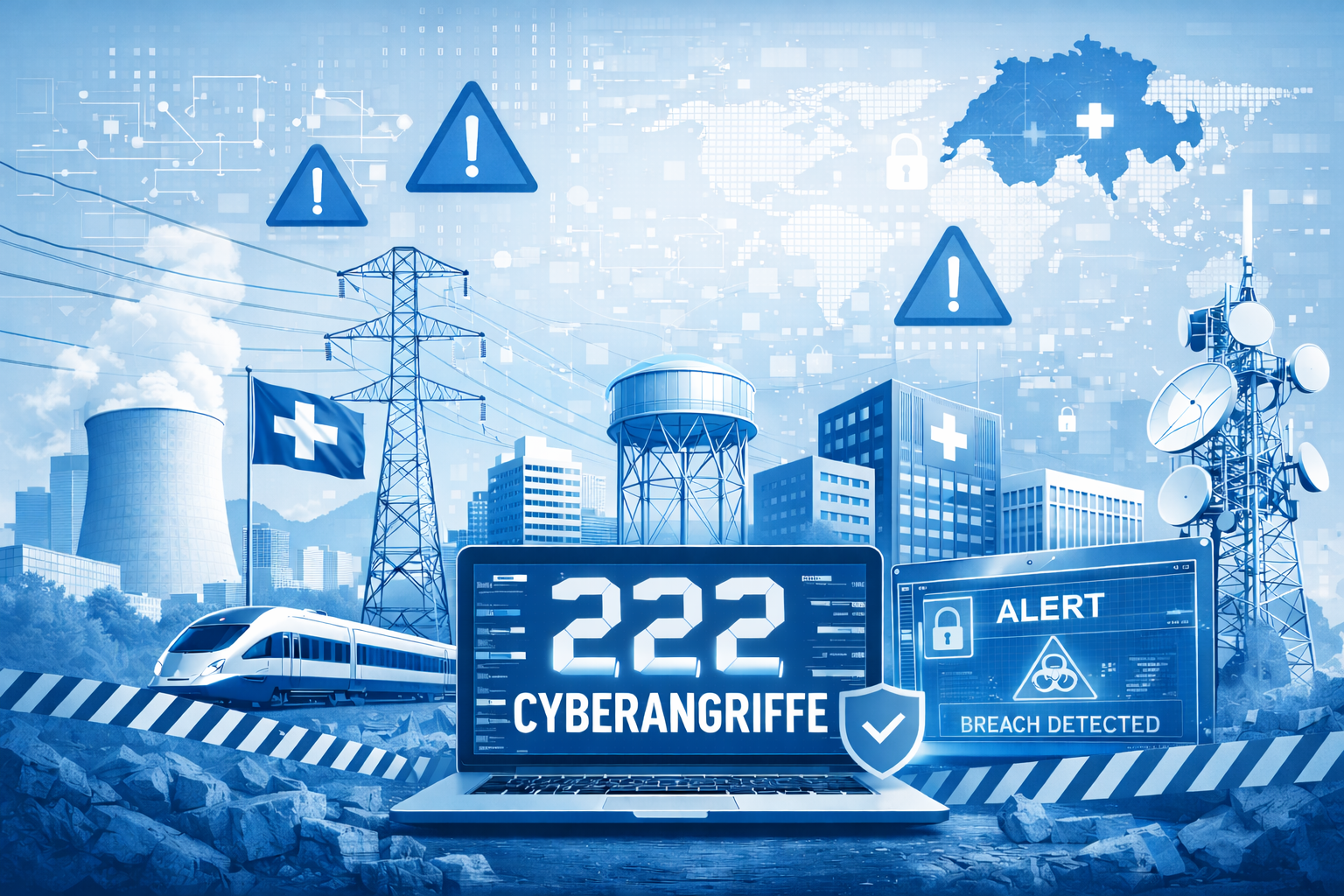 Angriffe auf kritische Infrastrukturen Das BACS verzeichnet 2025 insgesamt 222 Meldungen
